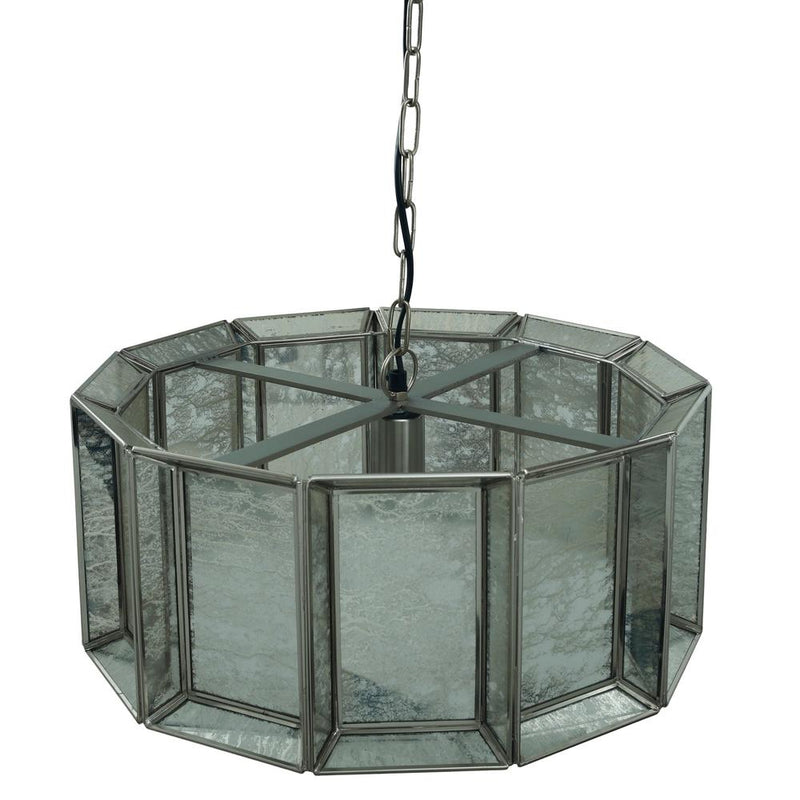Hanglamp Cenna Brass Glas Geel 46x46x20 cm-Hanglampen-PTMD
