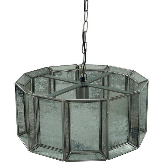 Hanglamp Cenna Brass Glas Geel 46x46x20 cm-Hanglampen-PTMD
