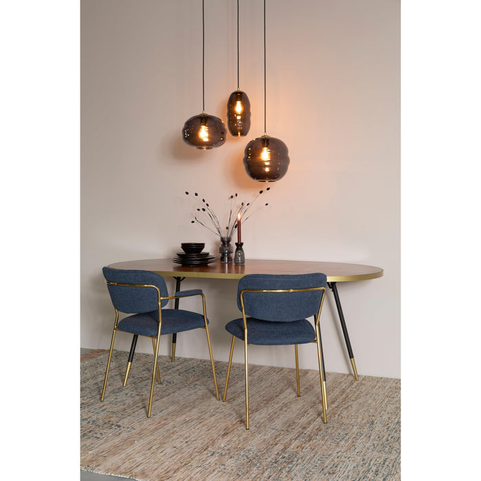 Hanglamp Charmante Bolvormige Glass Grijs 16.5x16.5x152 cm-Hanglampen-Creating Home