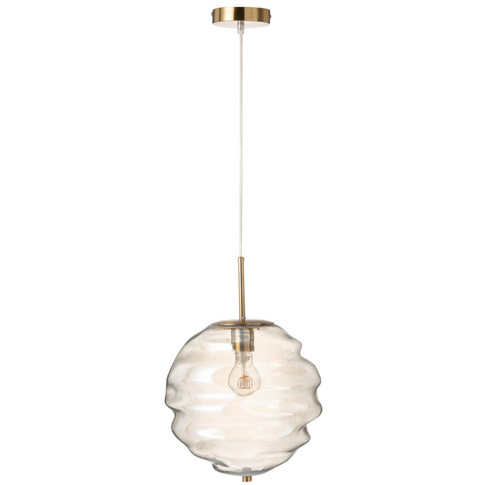 Hanglamp Cognac Glas 30 cm-Tafellampen-J-Line