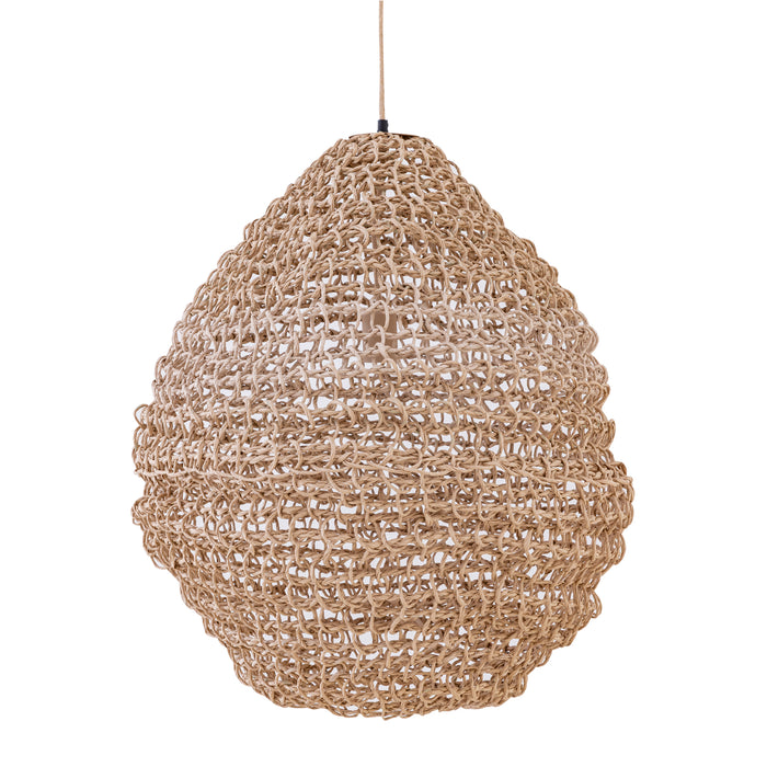 Hanglamp Dayo Papieren Touw Beige Gesloten-Hanglampen-PTMD