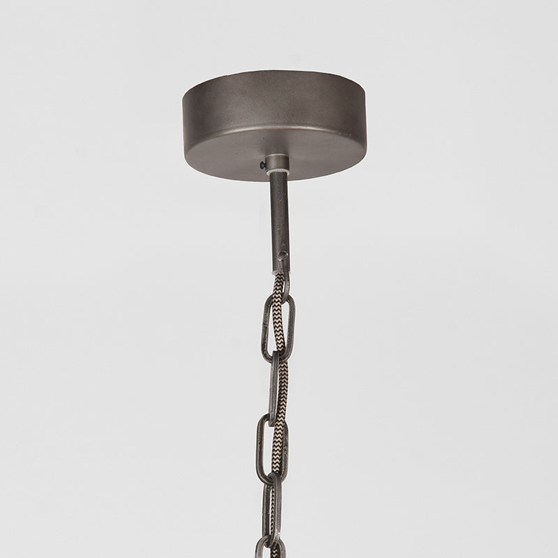 Hanglamp Dock Robuuste Metaal Burned Steel 42x42x37 cm-Hanglampen-LABEL51