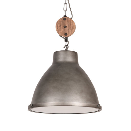 Hanglamp Dock Robuuste Metaal Burned Steel 42x42x37 cm-Hanglampen-LABEL51