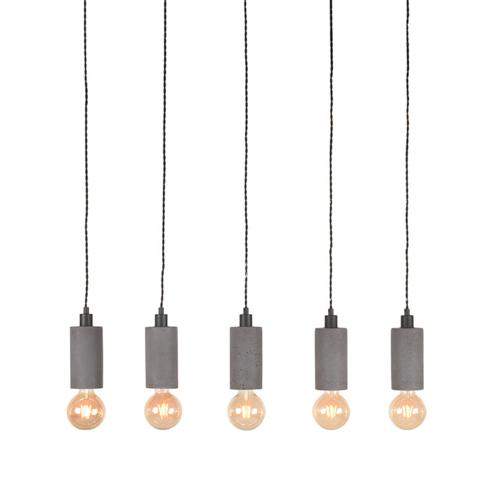 LABEL51 Hanglamp Fresco - Beton - Beton - 5-Lichts-Tafellampen-LABEL51