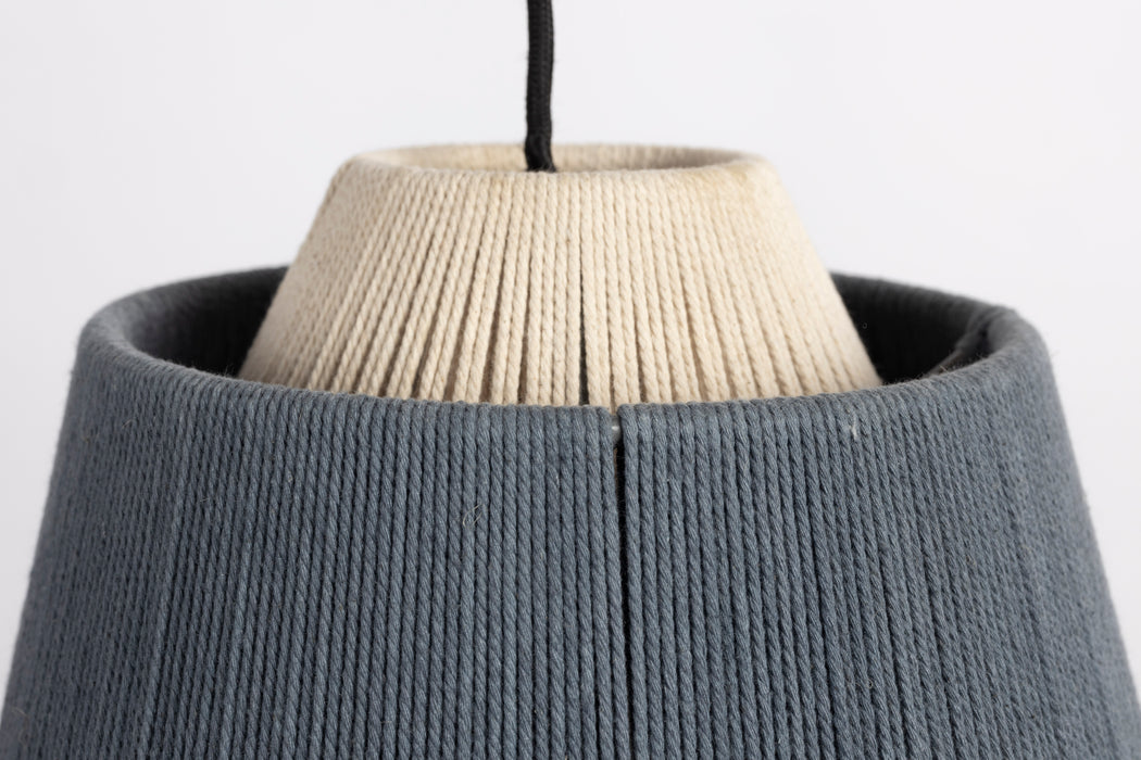 Hanglamp Geef Je Polyester Blauw 26x26x20 cm-Hanglampen-Creating Home