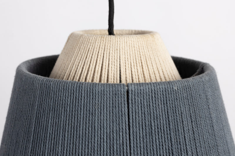 Hanglamp Geef Je Polyester Blauw 26x26x20 cm-Hanglampen-Creating Home