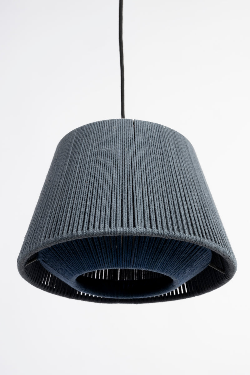 Hanglamp Geef Je Polyester Blauw 26x26x20 cm-Hanglampen-Creating Home