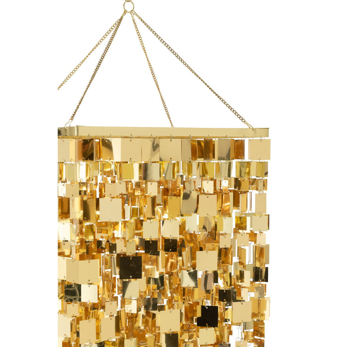 Hanglamp Goud Pvc Vierkant 50 cm-Tafellampen-J-Line