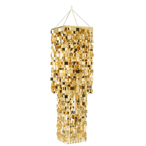 Hanglamp Goud Pvc Vierkant 50 cm-Tafellampen-J-Line