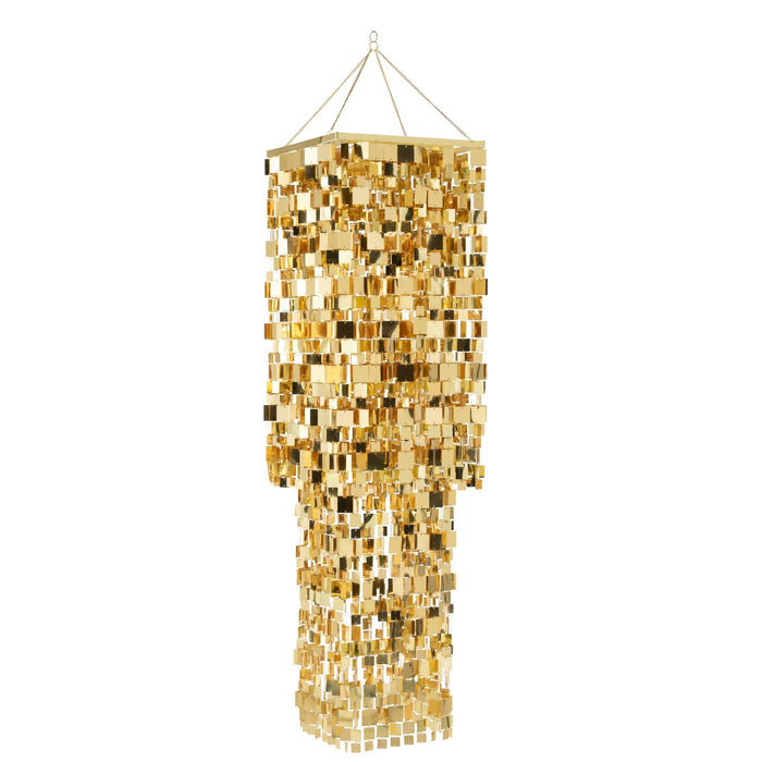 Hanglamp Goud Pvc Vierkant 50 cm-Tafellampen-J-Line