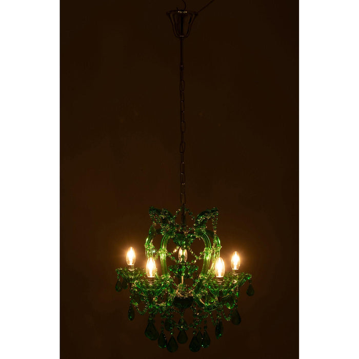 Hanglamp Groen Ijzer Antiek 53 cm 53x53x57 cm-Hanglampen-J-Line