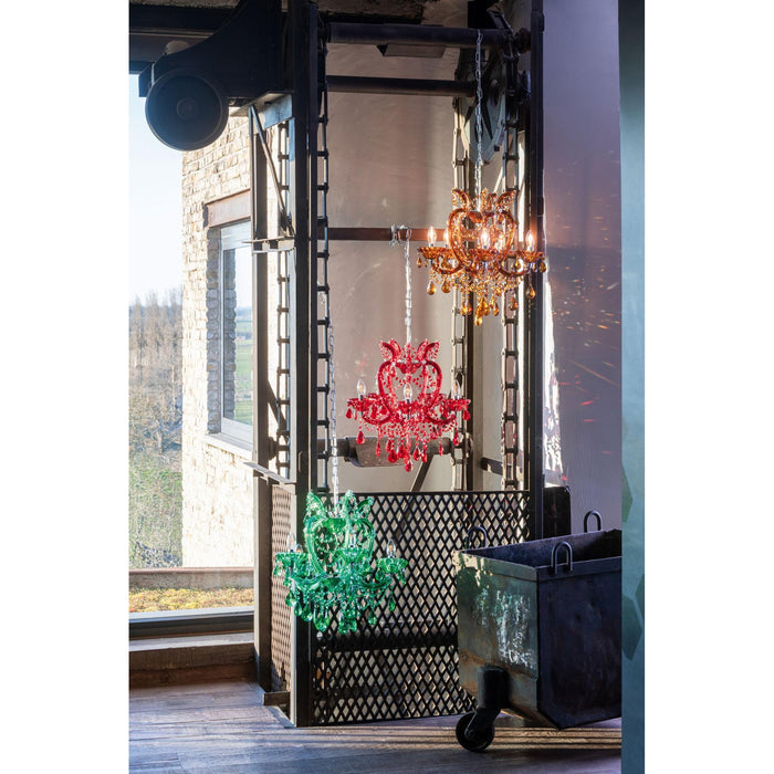 Hanglamp Groen Ijzer Antiek 53 cm 53x53x57 cm-Hanglampen-J-Line