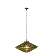 Hanglamp Groen Mangohout hout S 62 cm 62x62x33 cm-Hanglampen-J-Line