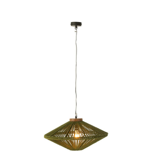 Hanglamp Groen Mangohout hout S 62 cm 62x62x33 cm-Hanglampen-J-Line