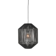 Hanglamp Ibiza Cilinder Jute Zwart 33x33x162 cm-Hanglampen-LABEL51