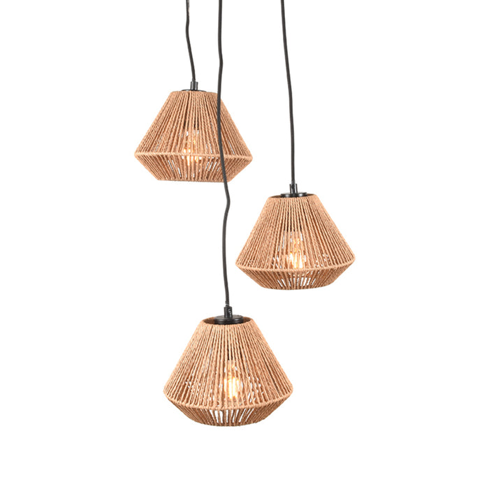 Hanglamp Ibiza Jute Naturel 30x30x150 cm-Hanglampen-LABEL51