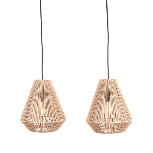 LABEL51 Hanglamp Ibiza - Naturel - Jute - 2-Lichts-Tafellampen-LABEL51