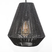 Hanglamp Ibiza Karakteristieke Jute Zwart 33x80x150 cm-Hanglampen-LABEL51