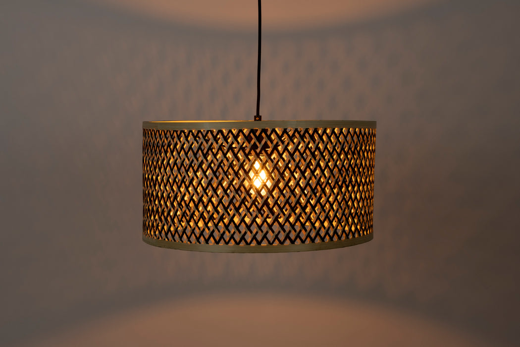 Hanglamp Isla Bamboo Small Bamboo hout Beige Ø33x153 cm E27-Tafellampen-Creating Home