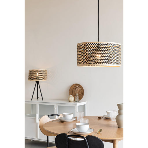 Hanglamp Isla Mix Bamboo Wood Beige 33x33x153 cm-Hanglampen-Creating Home