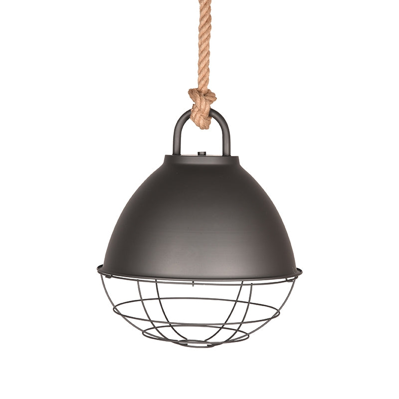 Hanglamp Korf Karakteristieke Metaal Burned Steel 38x38x45 cm-Hanglampen-LABEL51