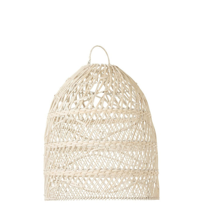 Hanglamp Lampenkap Waves Rotan Wit-Hanglampen-J-Line