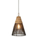 Hanglamp Lampenkap Zwart Rotan 32 cm 31.5x31.5x42 cm-Hanglampen-J-Line
