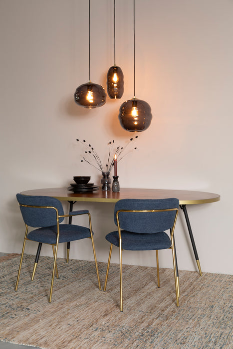 Hanglamp Lauren S Glas Grijs Ø16.5x152 cm E27-Tafellampen-Creating Home