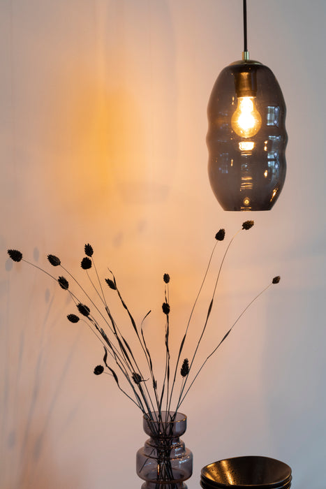 Hanglamp Lauren S Glas Grijs Ø16.5x152 cm E27-Tafellampen-Creating Home