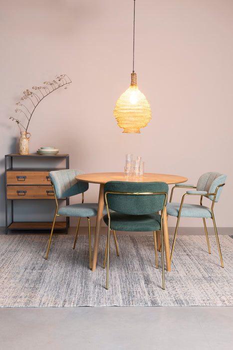 Hanglamp Lena M Brass Metaal Goud Ø37x155 cm E27-Tafellampen-Creating Home