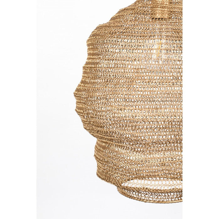 Hanglamp Lena L Brass Metaal Goud Ø48x158 cm E27-Tafellampen-Creating Home
