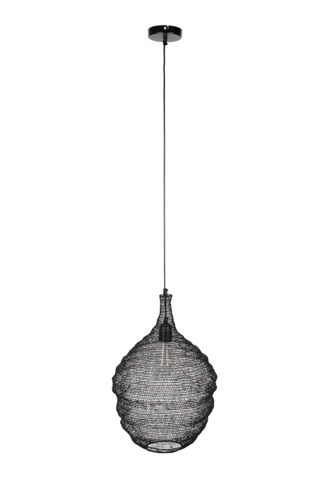 Hanglamp Lena Fijne Iron Zwart 37x37x155 cm-Hanglampen-Creating Home
