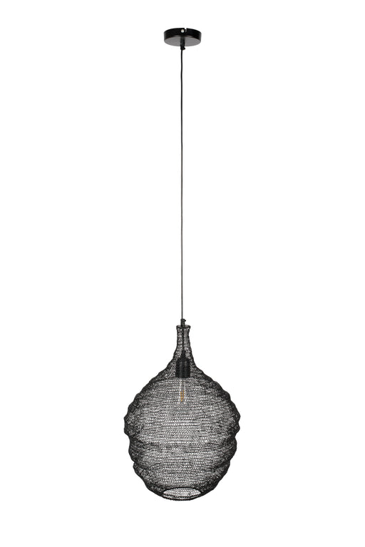 Hanglamp Lena Fijne Iron Zwart 37x37x155 cm-Hanglampen-Creating Home