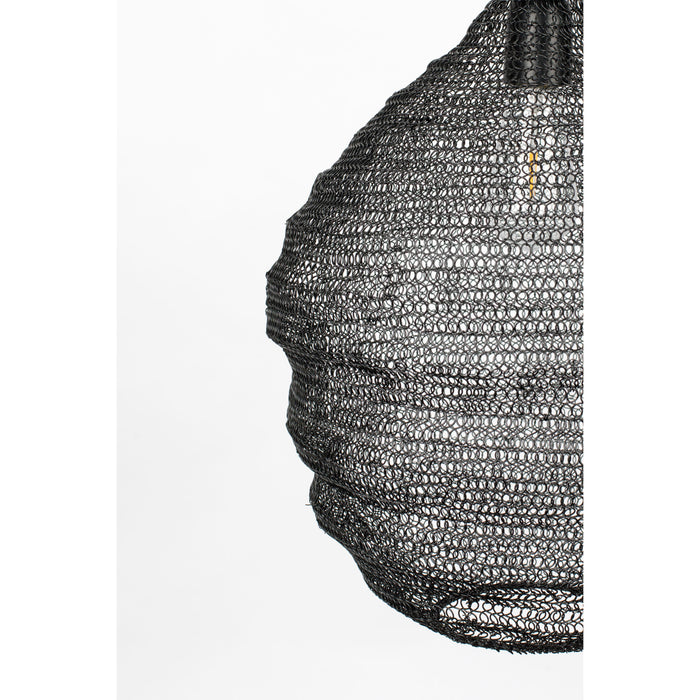 Hanglamp Lena Fijne Iron Zwart 37x37x155 cm-Hanglampen-Creating Home