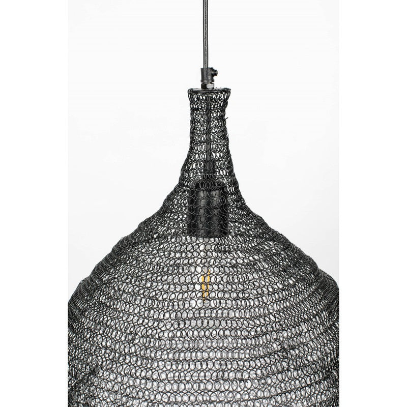 Hanglamp Lena Fijne Iron Zwart 37x37x155 cm-Hanglampen-Creating Home