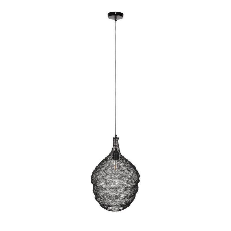 Hanglamp Lena Fijne Iron Zwart 37x37x155 cm-Hanglampen-Creating Home