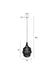 Hanglamp Lena M Metaal Zwart Ø37x155 cm E27-Tafellampen-Creating Home