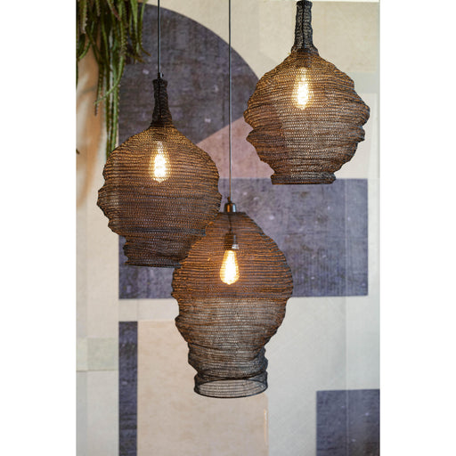 Hanglamp Lena Fijne Iron Zwart 48x48x158 cm-Hanglampen-Creating Home