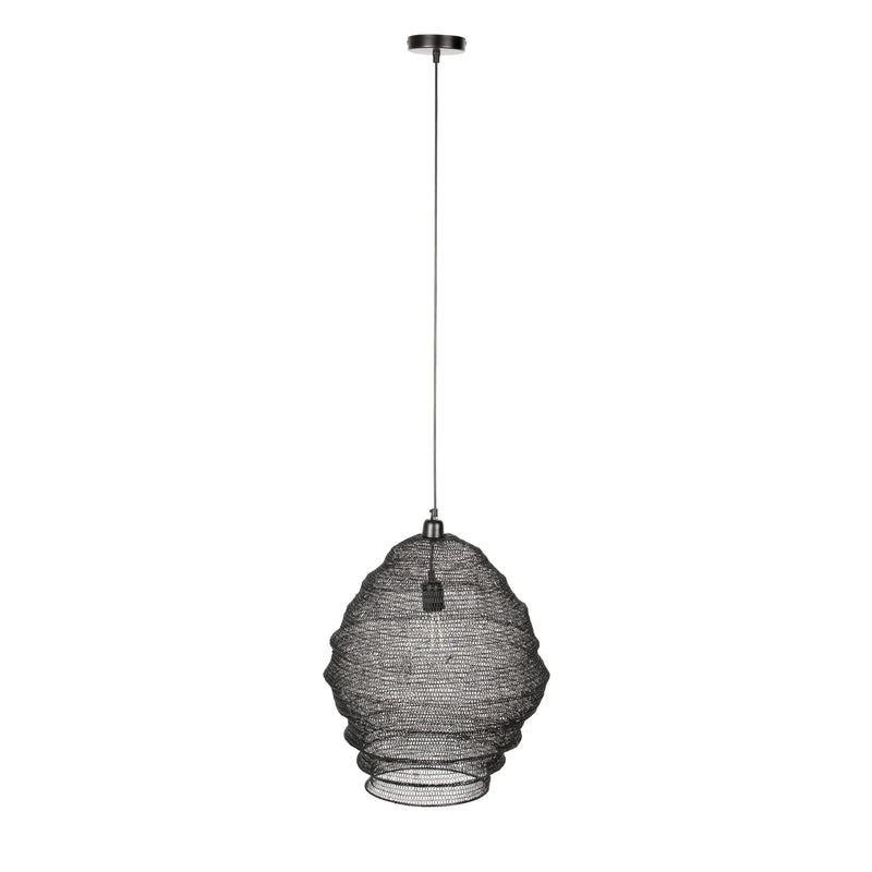 Hanglamp Lena Fijne Iron Zwart 48x48x158 cm-Hanglampen-Creating Home