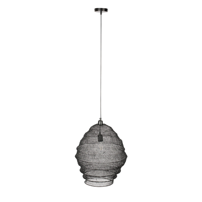 Hanglamp Lena Fijne Iron Zwart 48x48x158 cm-Hanglampen-Creating Home