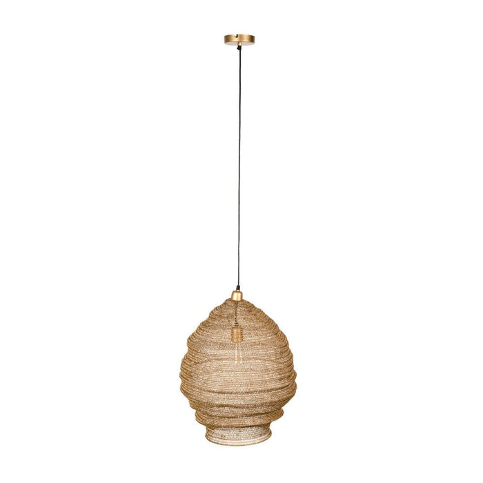 Hanglamp Lena L Brass Metaal Goud Ø48x158 cm E27-Tafellampen-Creating Home
