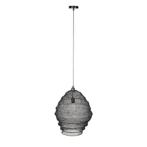 Hanglamp Lena L Metaal Zwart Ø48x158 cm E27-Tafellampen-Creating Home