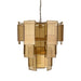 Hanglamp Loucas Brass Glas Geel 56x56x72 cm-Hanglampen-PTMD