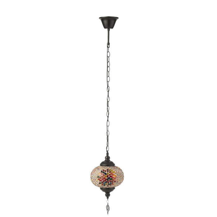 Hanglamp Oranje Glas S 18 cm-Tafellampen-J-Line