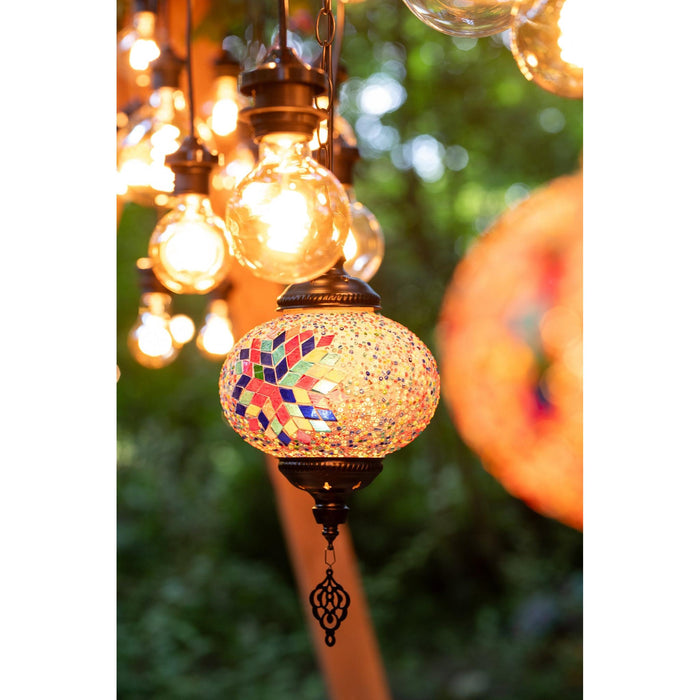 Hanglamp Oranje Glas S 18 cm-Tafellampen-J-Line
