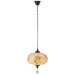 Hanglamp Oranje Metaal L 30 cm 30x30x80 cm-Hanglampen-J-Line
