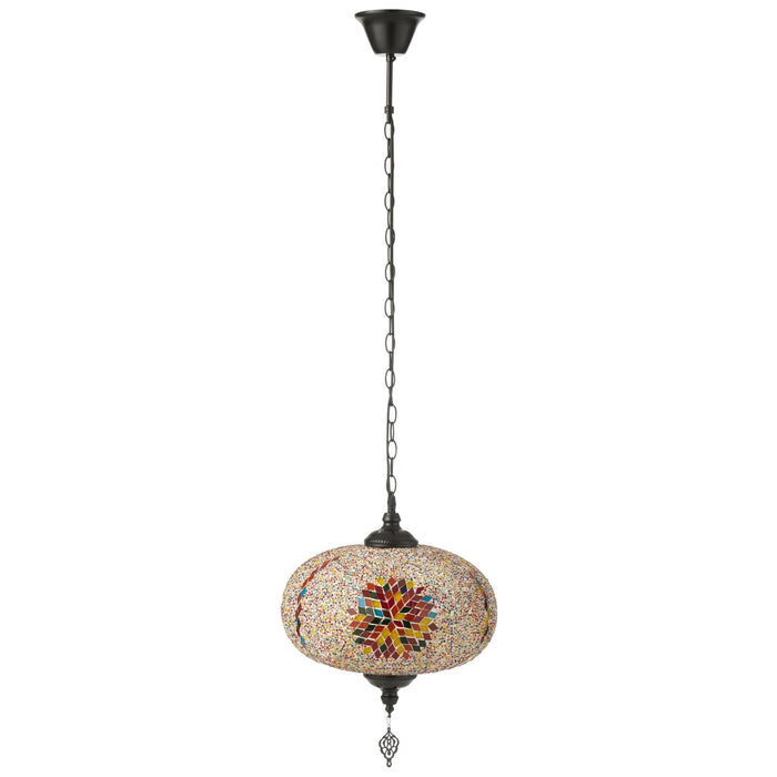 Hanglamp Oranje Metaal L 30 cm-Hanglampen-J-Line
