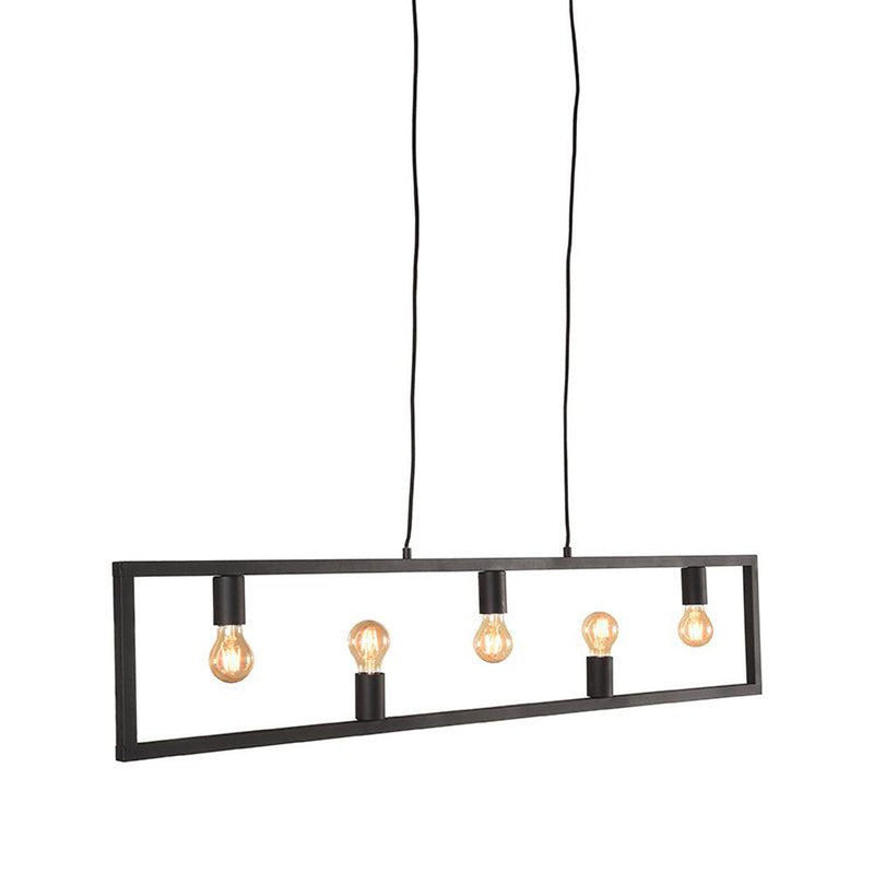 Hanglamp Quadrato Metaal Zwart 10x135x130 cm-Hanglampen-LABEL51