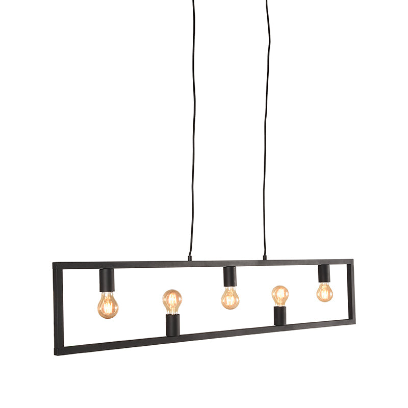 Hanglamp Quadrato Metaal Zwart 10x135x130 cm-Hanglampen-LABEL51