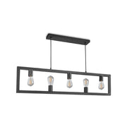 Hanglamp Quadrato Metaal Zwart 10x135x130 cm-Hanglampen-LABEL51